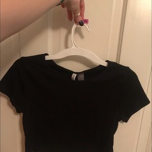 Crop Black T Shirt